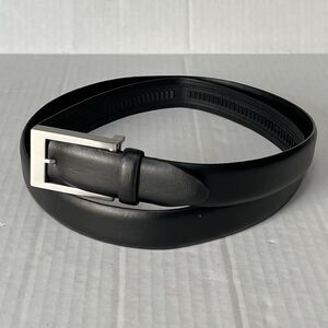 COMFORT CLICK IT Black Leather Belt Mens Size 28 - 44 Adjustable Dress Belt